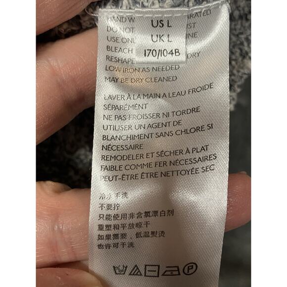 Free People Good Day Sweater Woman’s L Grey Oversized Boxy Cropped Off Shoulder - Picture 6 of 15